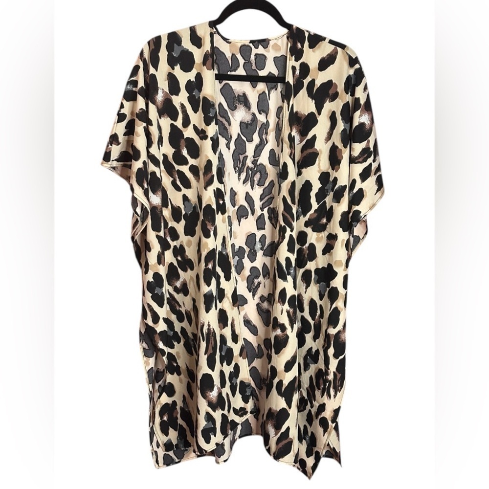 Leopard Print Kimono OS NWT